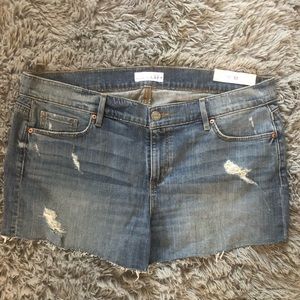 LOFT Distress Denim Shorts